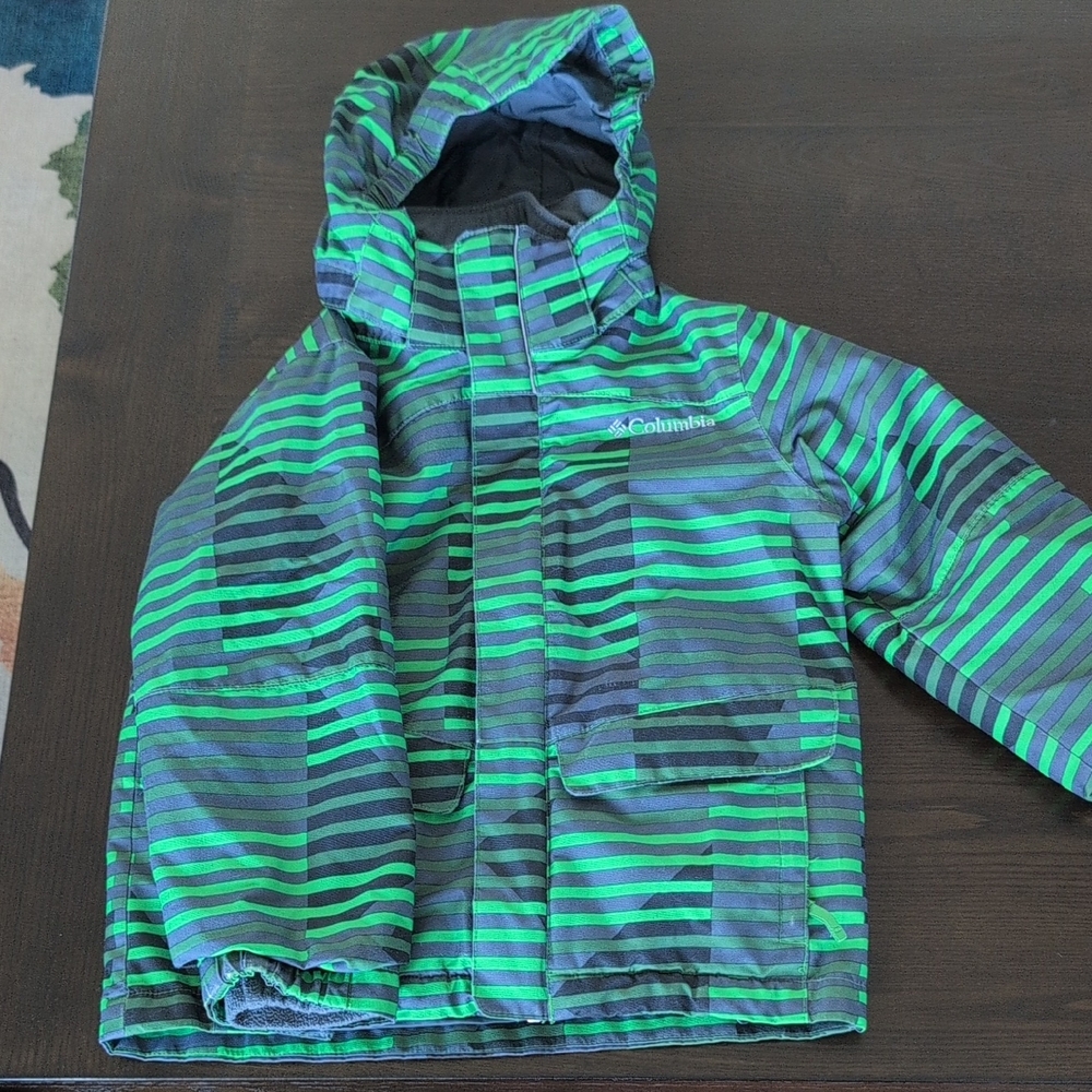 Columbia Kids' Striped Green and Black  Jacket